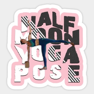 Half moon yoga pose Sticker